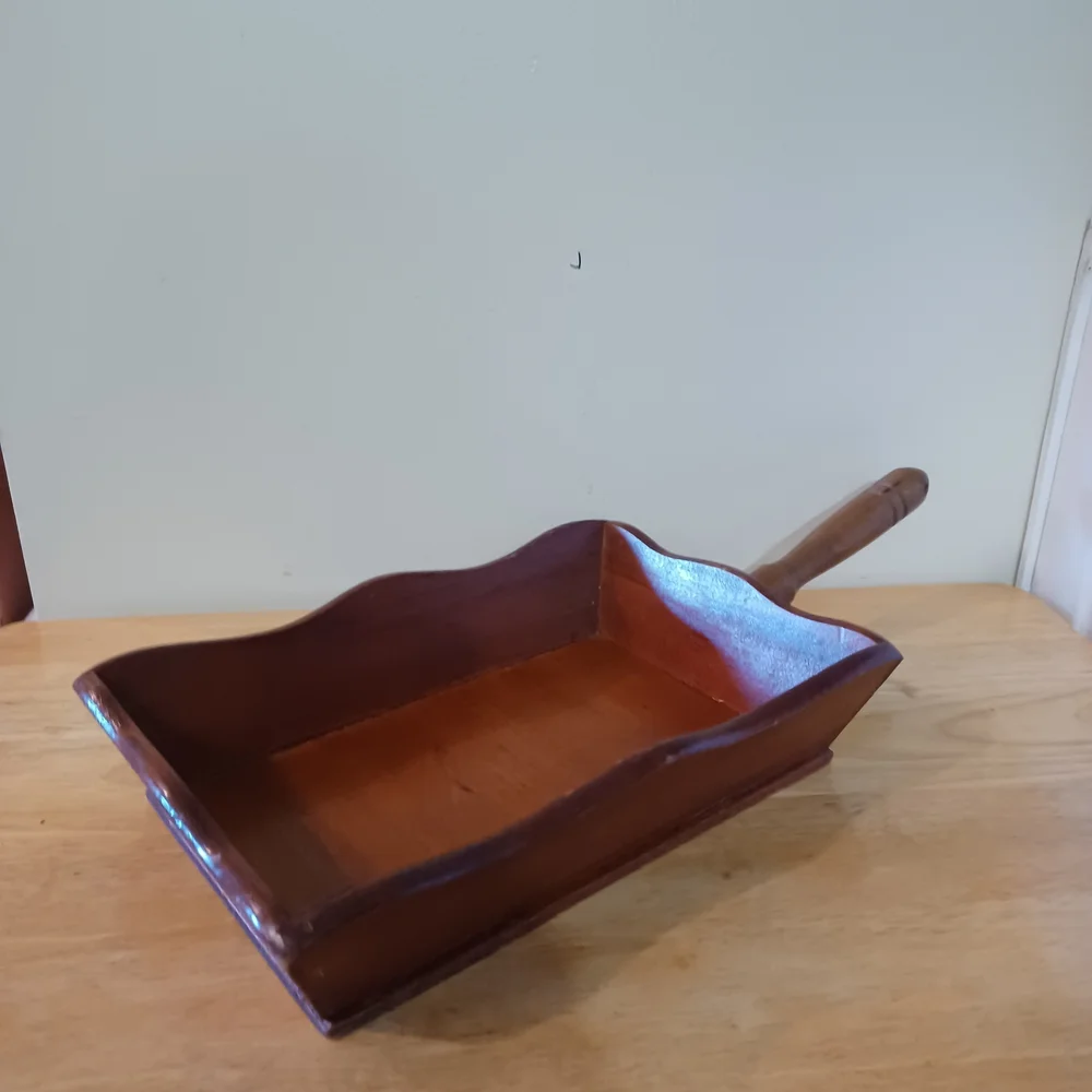 Vintage Unique Japanese Carved Wood Tray, Basket Decor/ HARD TO FIND.